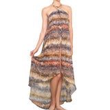 Vestido largo Odette con accesorio