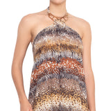 Vestido largo Odette con accesorio