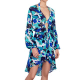 Camille puff-sleeves dress