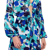 Camille puff-sleeves dress