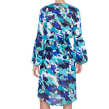 Camille puff-sleeves dress