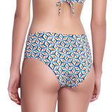 BÉRÉNICE high rise panty, printed bikini bottom by ALMA swimwear – back view