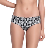 BRIGITTE classic panty, printed bikini bottom by ALMA swimwear – front view 2