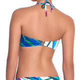 FANNY bandeau bra, printed bikini top by ALMA swimwear – back view