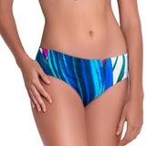 FANNY classic panty, printed bikini bottom by ALMA swimwear – front view 2