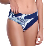 SOPHIE foldable belt panty, printed bikini bottom by ALMA swimwear – front view 3