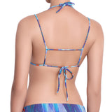 EVA triangle bra, textured printed  bikini top by ALMA swimwear – back view 