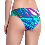 FANNY crossed belt panty, printed bikini bottom by ALMA swimwear – back view 