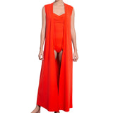 JULIETTE sleeveless kimono, orange cover up by ALMA swimwear – front view 2