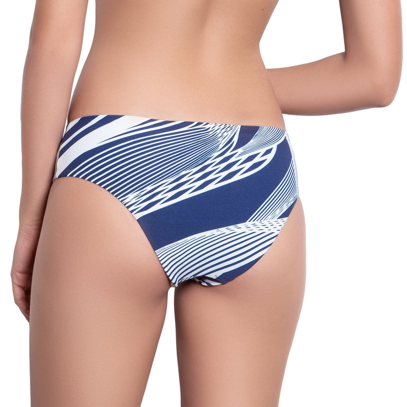 SOPHIE classic panty, printed bikini bottom by ALMA swimwear – back view 