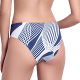 SOPHIE knotted belt panty, printed bikini bottom by ALMA swimwear  – back view 