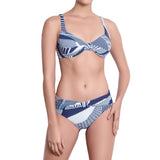 SOPHIE underwired bra, printed bikini top by ALMA swimwear – front view 1