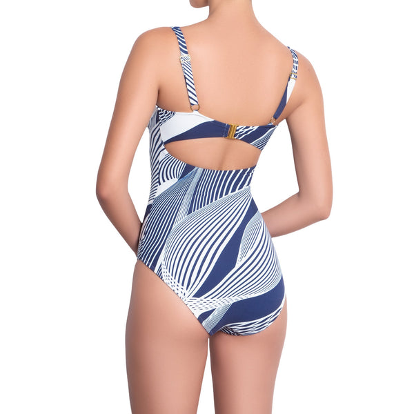 SOPHIE underwired one piece, printed swimsuit  by ALMA swimwear – back view